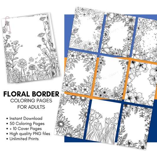 Floral Border Coloring Pages
