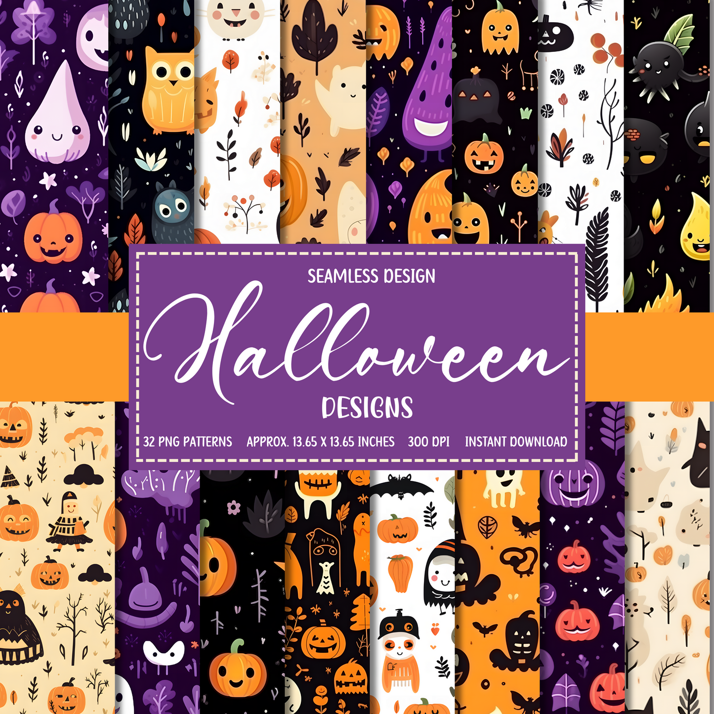 Halloween - Seamless Patterns