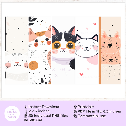 Cute Cat Face - Bookmarks