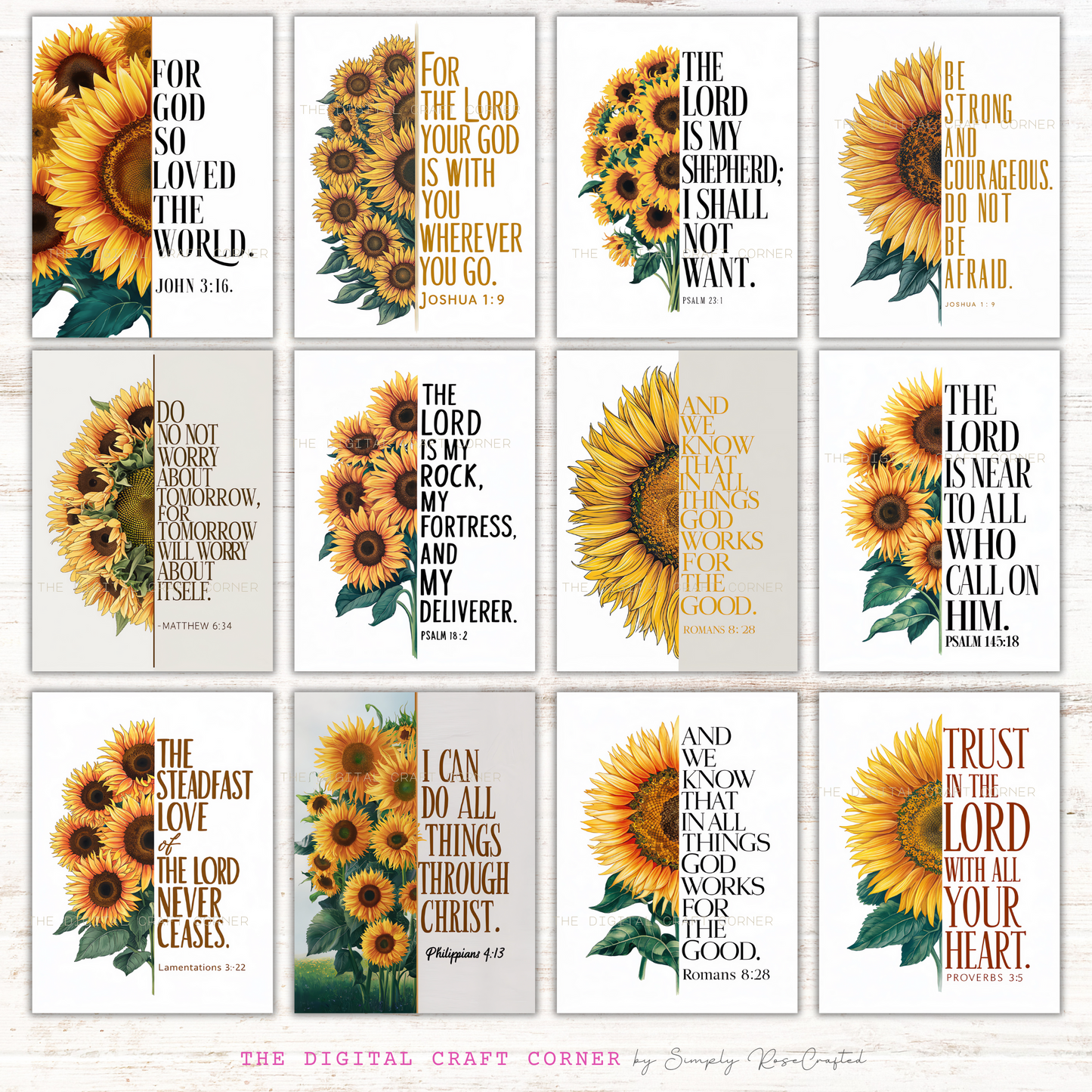 Bible Quotes with Sunflower