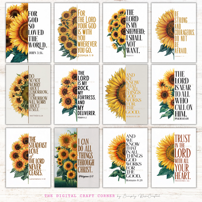 Bible Quotes with Sunflower