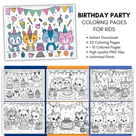 Birthday Party Coloring Pages