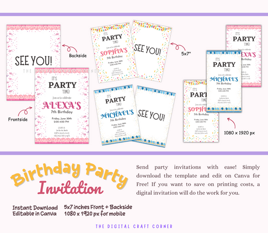 Printable Birthday Party Invitation
