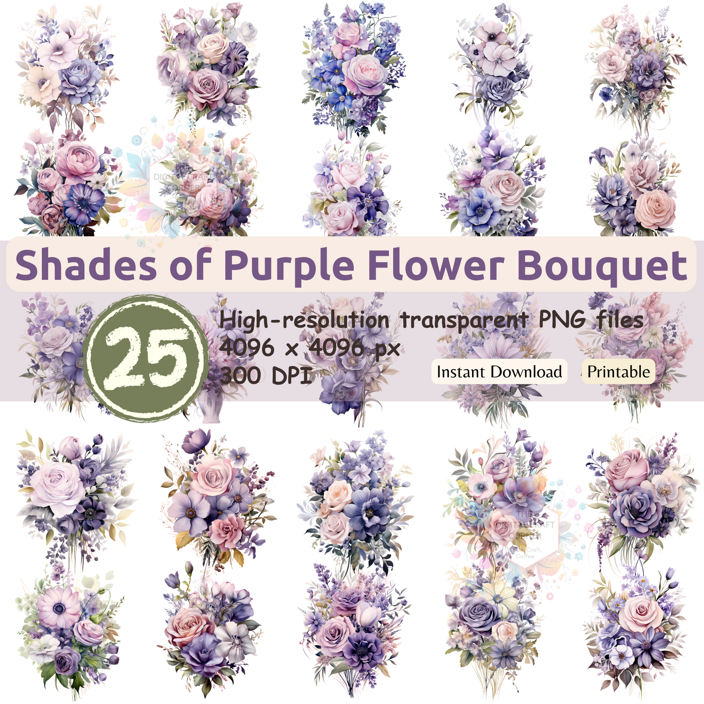 Shades of Purple Flower Bouquet