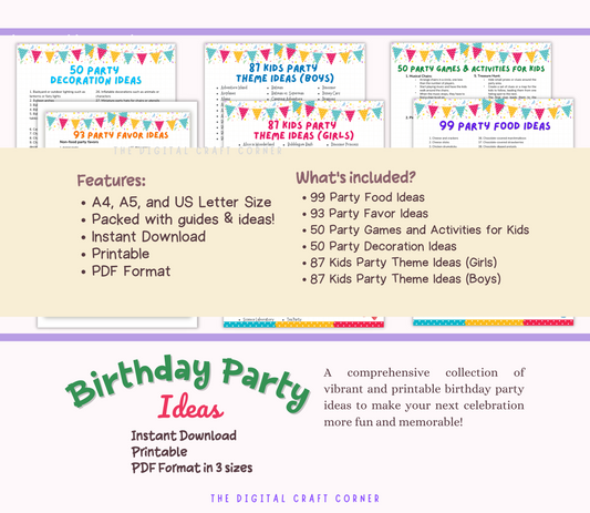 Printable Birthday Party Ideas