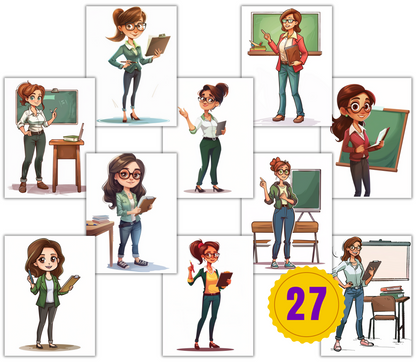 Cartoon - Female Teacher