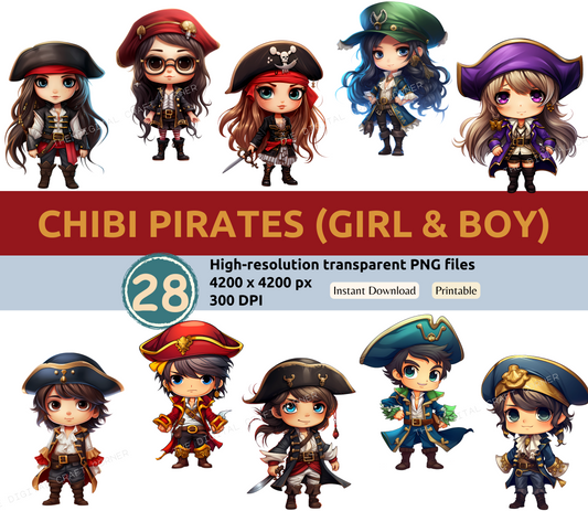 Chibi Pirates (Girl and Boy)