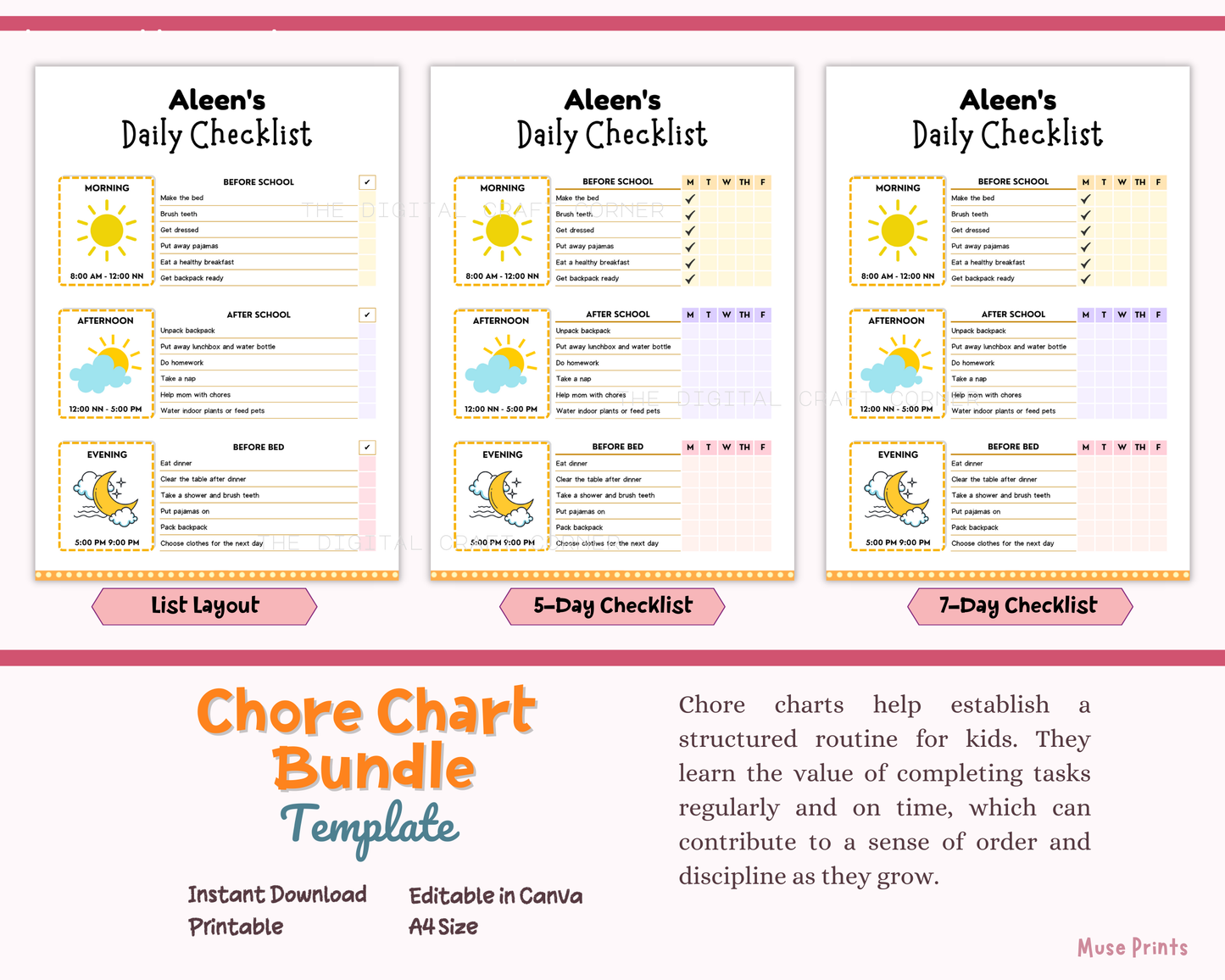 Kids Chore Charts Bundle