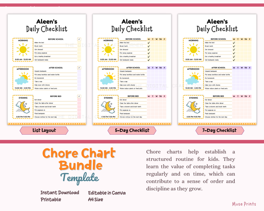 Kids Chore Charts Bundle