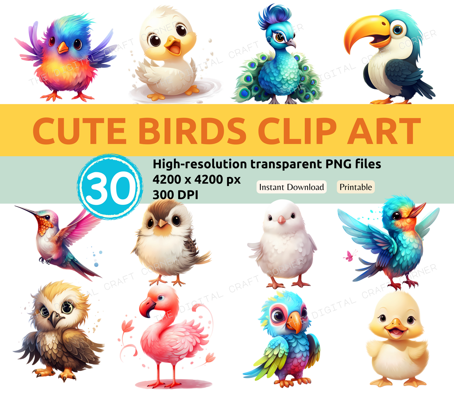 Cute Birds Clip Art