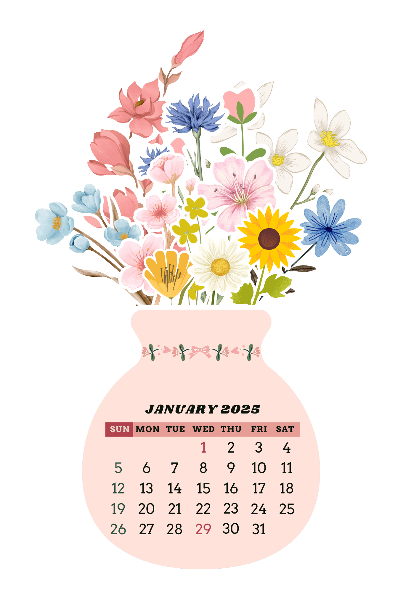 2025 Flower Calendar