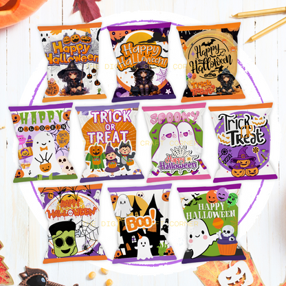 Halloween Chip Bags Template