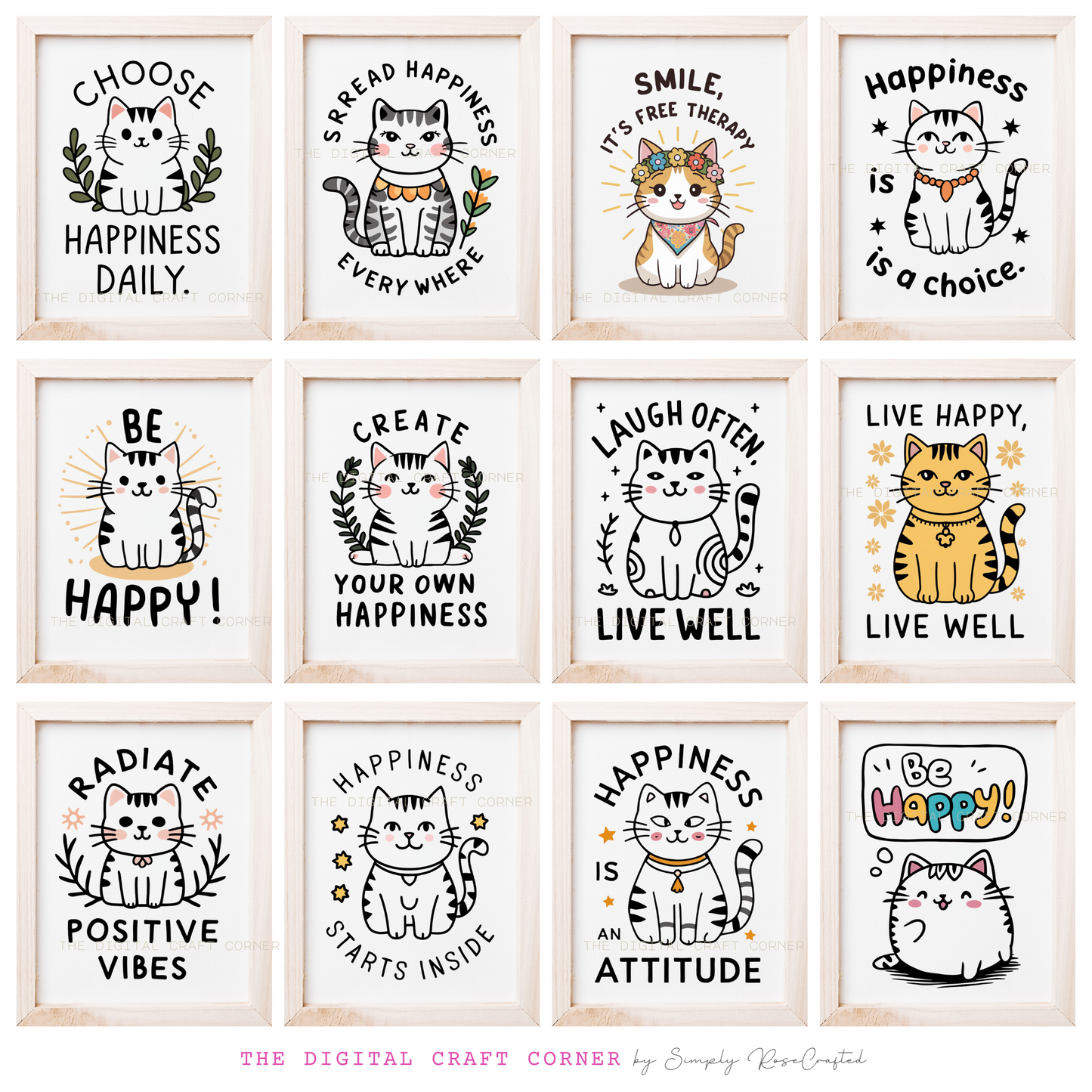 Happines Quotes with a Cat