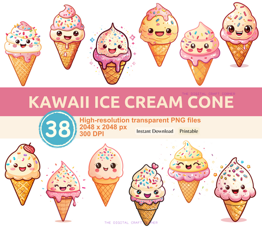 Kawaii Ice Cream Cone