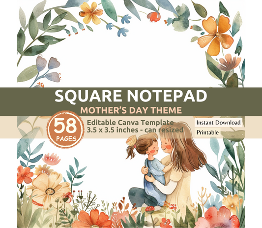 Mother's Day-Themed Square Notepads