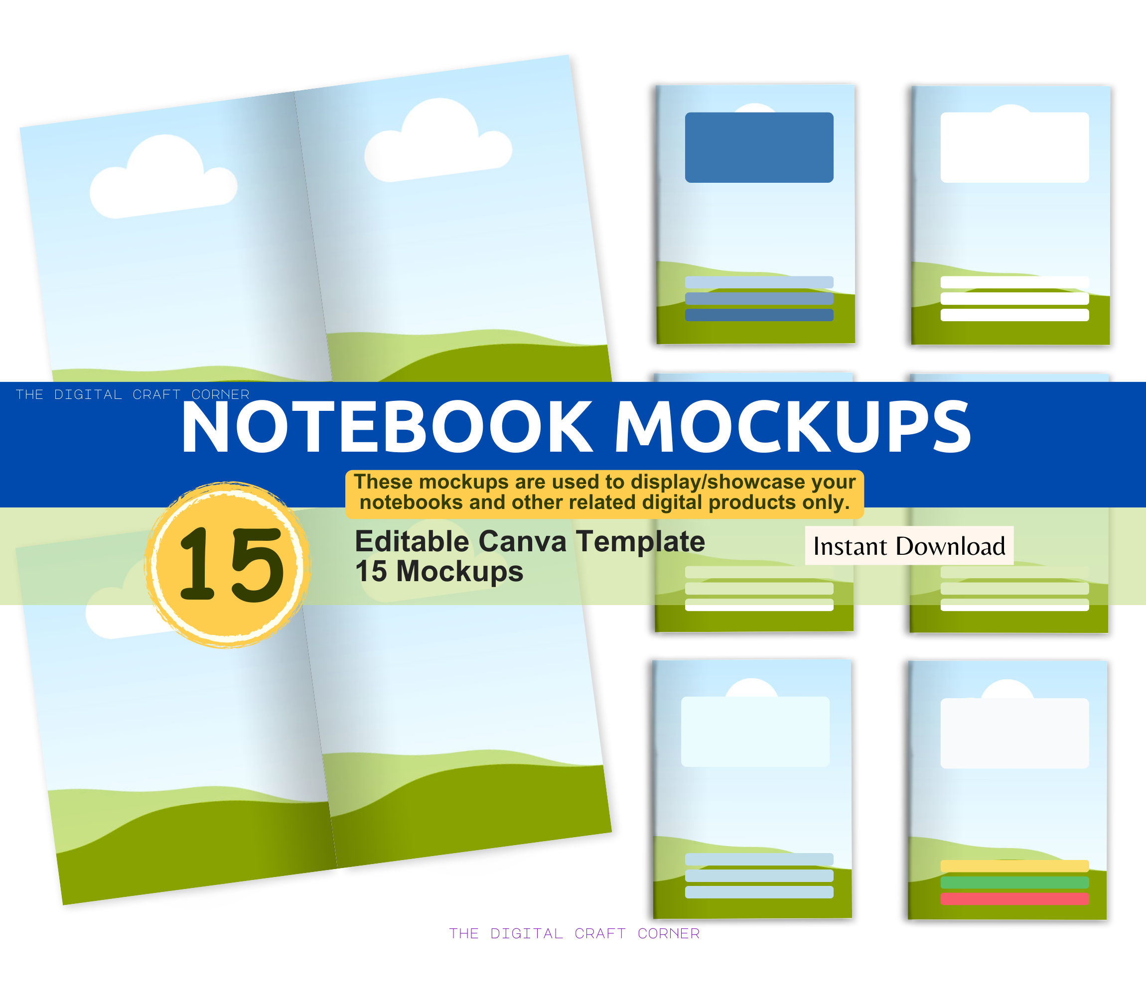 Notebook Mockups – The Digital Craft Corner by Simply RoseCrafted