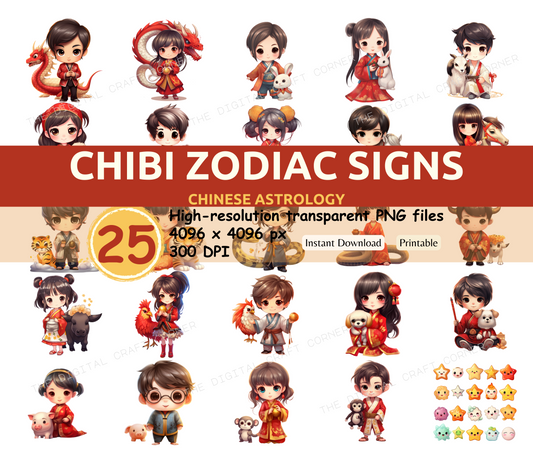 Chibi Zodiac Signs - Chinese Astrology