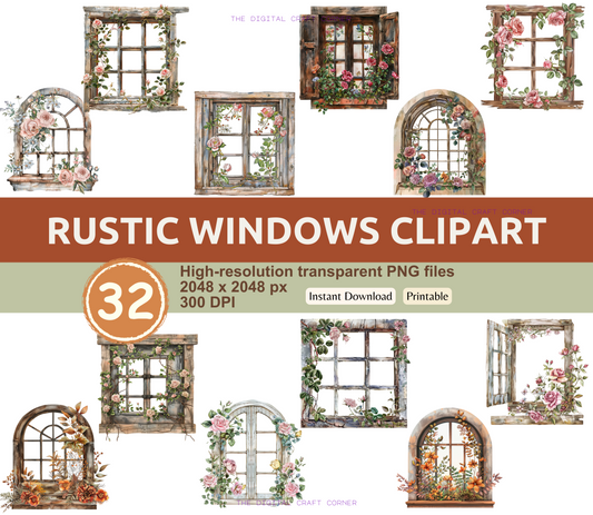 Rustic Windows Clipart