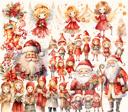 Watercolor Christmas Elements